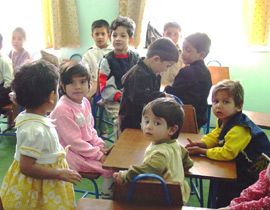 Children in an Afghanistan kindergarten